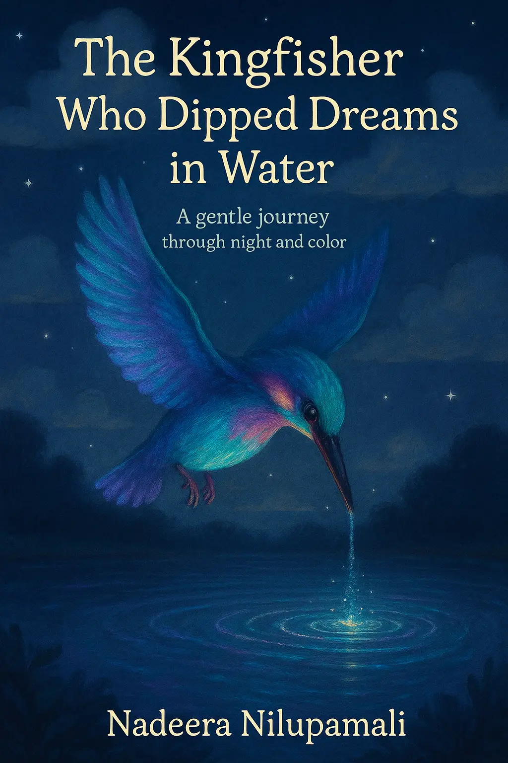The Kingfisher Who Dipped Dreams in Water - A gentle journey through night and colour