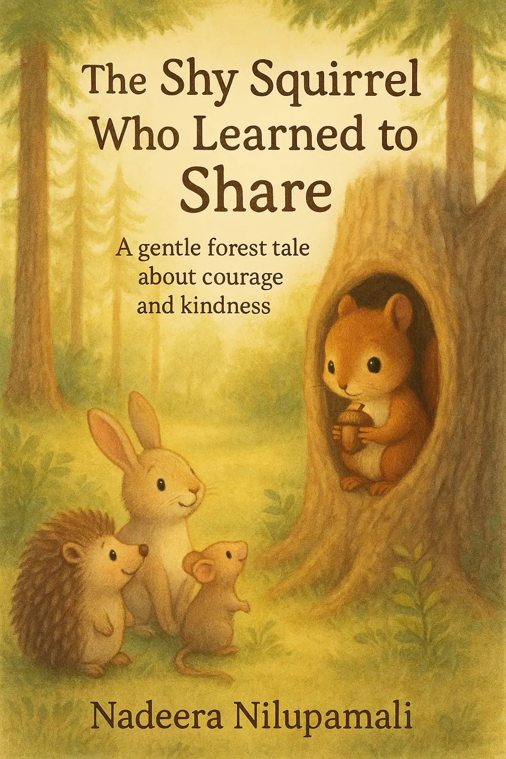 The Shy Squirrel Who Learned to Share - A gentle forest tale about courage and kindness