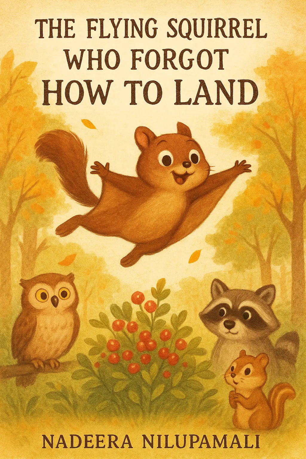 The Flying Squirrel Who Forgot How to Land -A high‑flying forest comedy about wobbly tricks, berry bush crash landings, and finding your glide